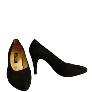 Escada Suede 100% Italian Suede Leather Heels Size 6.5